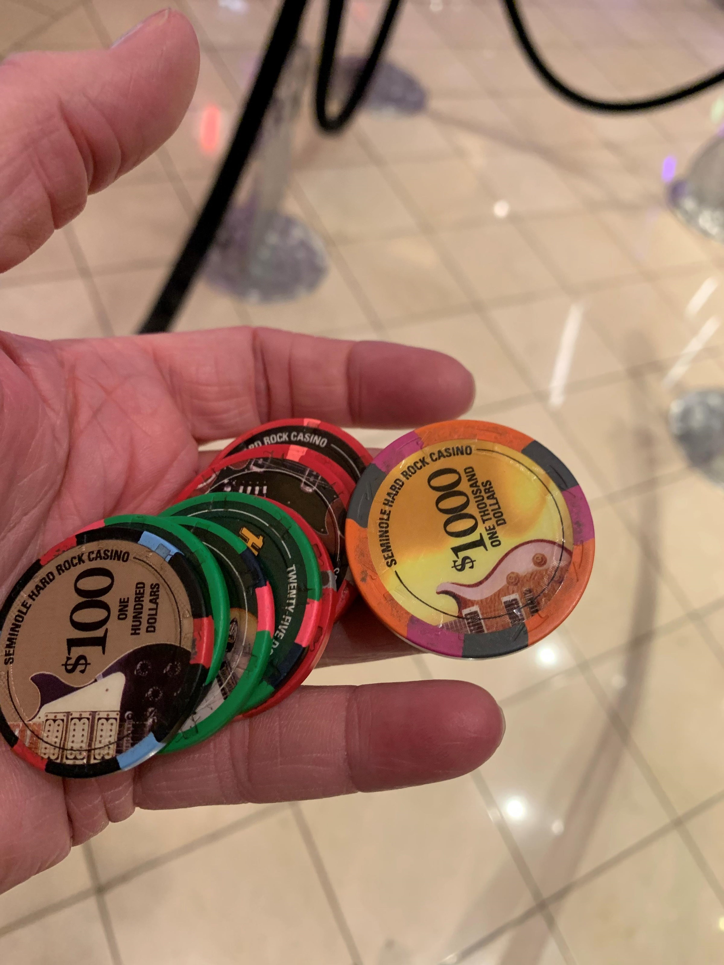 My last trip to Seminole Hard Rock in Tampa. Only had a c